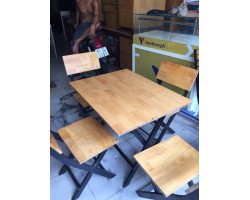 THANH LÝ BỘ BÀN GHẾ CAFE, QUÁN ĂN CHẤT LIỆU GỖ GHÉP